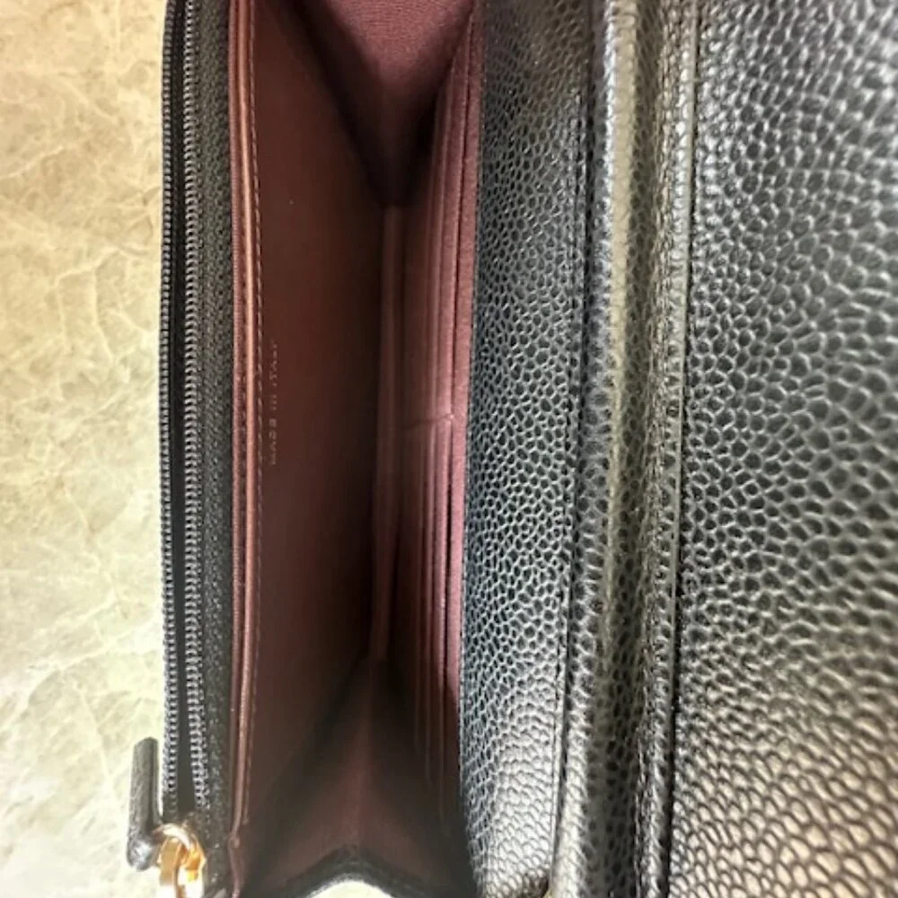 Chanel Lambskin Caviar Black Wallet On Chain Gold Hardware - Picture 10 of 15